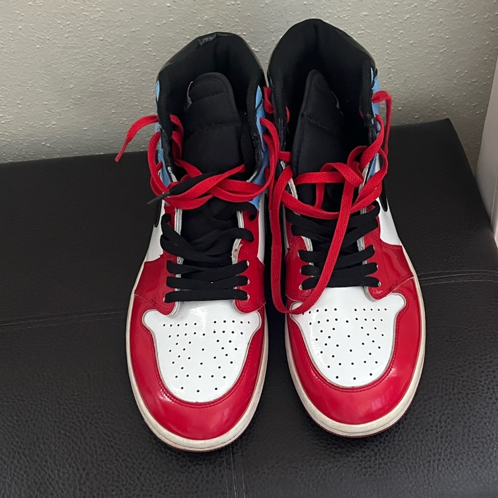 Nike Air  Sneakers - Red, Black, and White